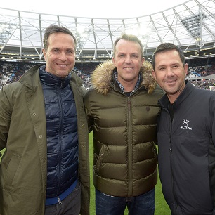 West Ham United welcomed Michael Vaughan, Graeme Swann and Ricky Ponting to the Club's new home