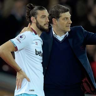 Andy Carroll and Slaven Bilic