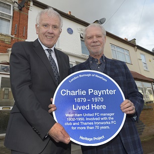 David Gold at Charlie Paynter Blue Plaque unveiling