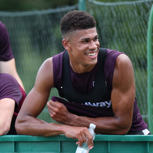 Ashley Fletcher cools down in an ice bath