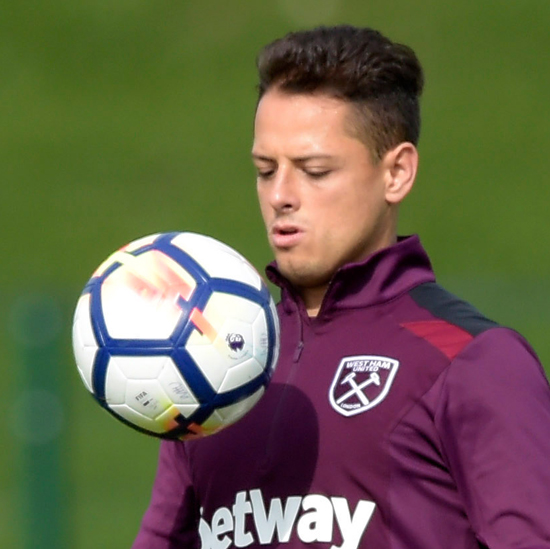 Chicharito in training