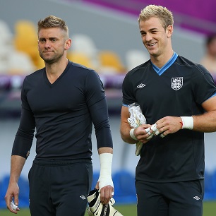 Robert Green and Joe Hart on England duty