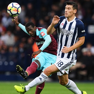 Pedro Obiang in action at The Hawthorns