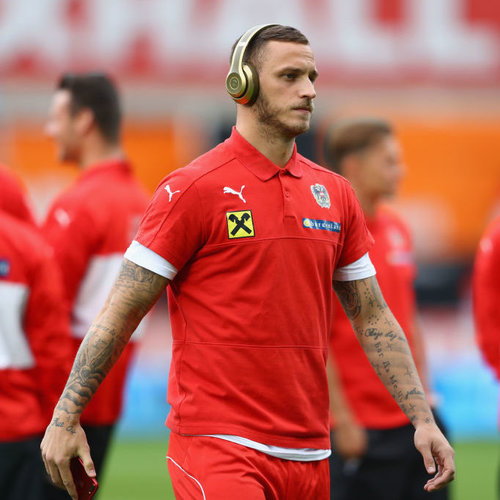 Marko Arnautovic of Austria before the Wales match