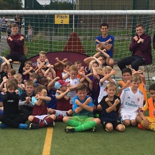 Youngsters enjoying a West Ham United Foundation session