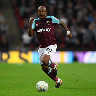 Andre Ayew sprinted further than any other player at Wembley