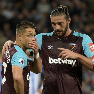 Chicharito and Andy Carroll