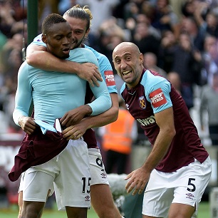 Diafra Sakho and Pablo Zabaleta