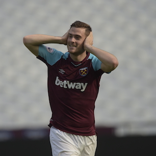 Martinez celebrates scoring at London Stadium