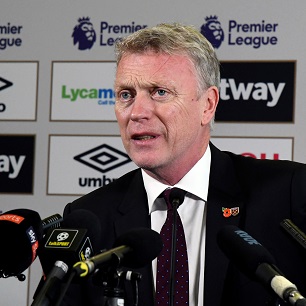 David Moyes takes questions during a press conference