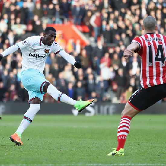 Pedro Obiang scores against Southampton