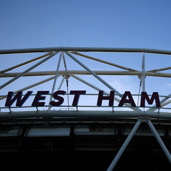 West Ham players celebrate a goal