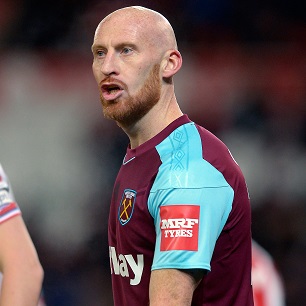 James Collins in action at Stoke City