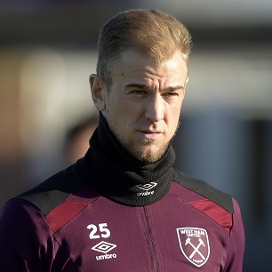 Joe Hart in training at Rush Green