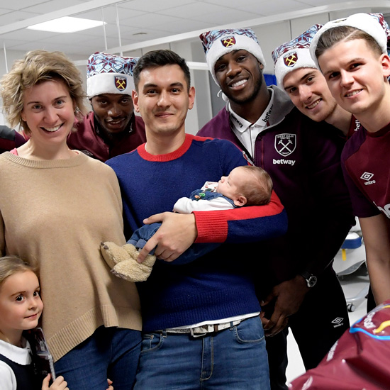 Hammers stars visit Newham Hospital