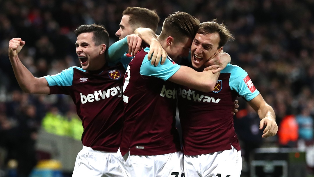 Reece Burke celebrates his winning goal