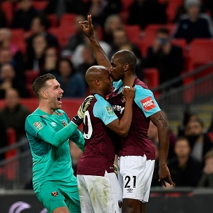 Angelo Ogbonna celebrates his Wembley winner