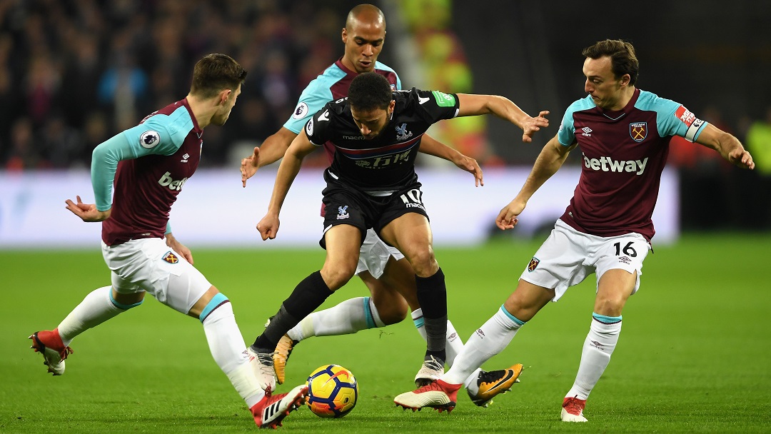 Joao Mario and Mark Noble in action against Crystal Palace