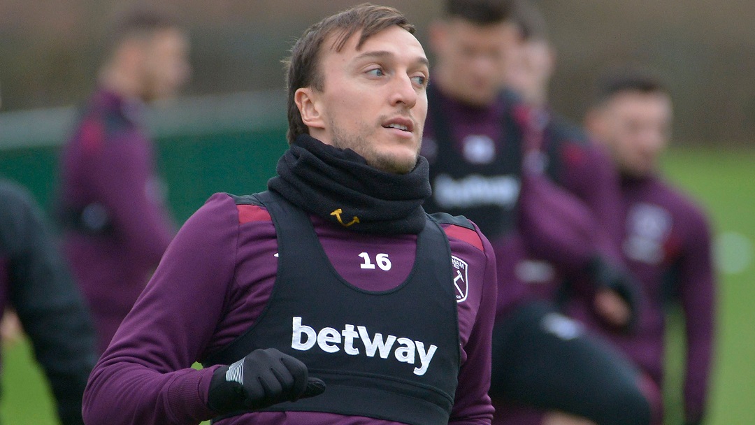 Mark Noble in training at Rush Green