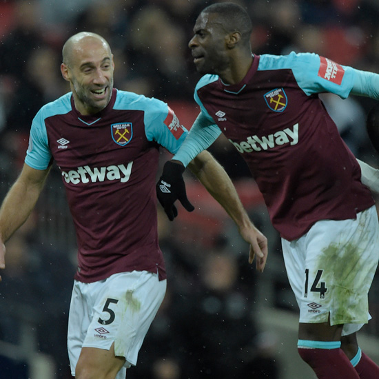 Pedro Obiang celebrates his goal at Spurs