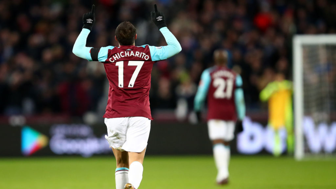 chicharito celebrates