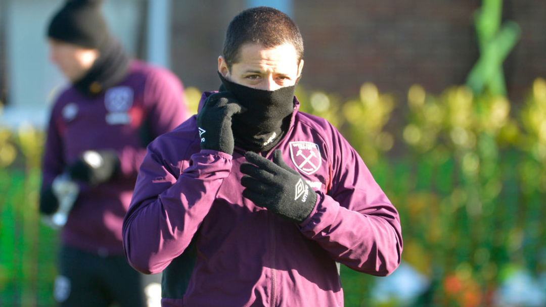 Chicharito in training