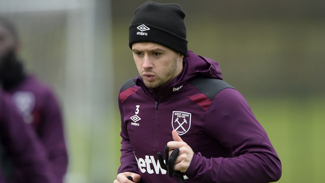 Aaron Cresswell in training at Rush Green