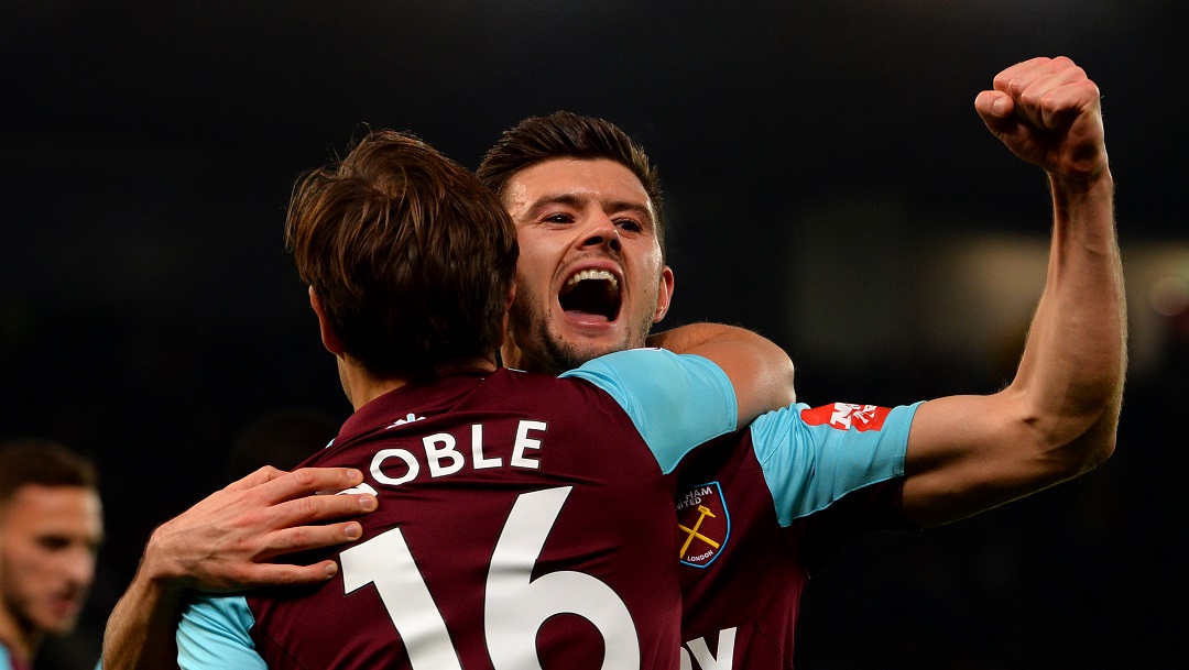 Aaron Cresswell celebrates