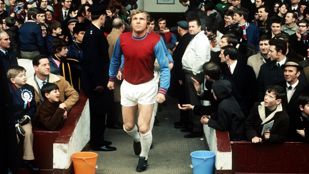 Bobby Moore leads the Hammers out at the Boleyn Ground