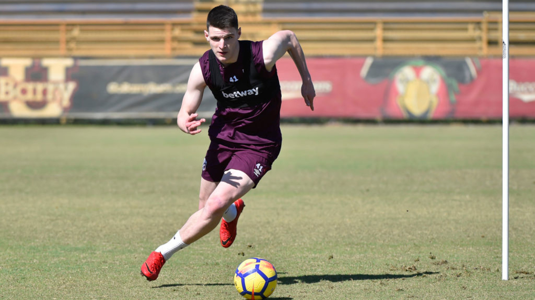 Declan Rice training in Miami