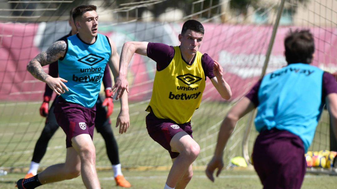 Declan Rice training in Miami