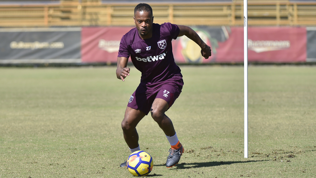 Patrice Evra training in Miami