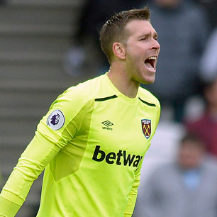 Adrian in action against Manchester City