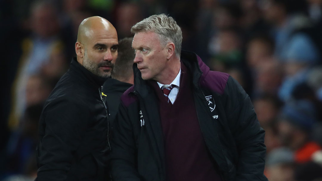 Pep Guardiola and David Moyes