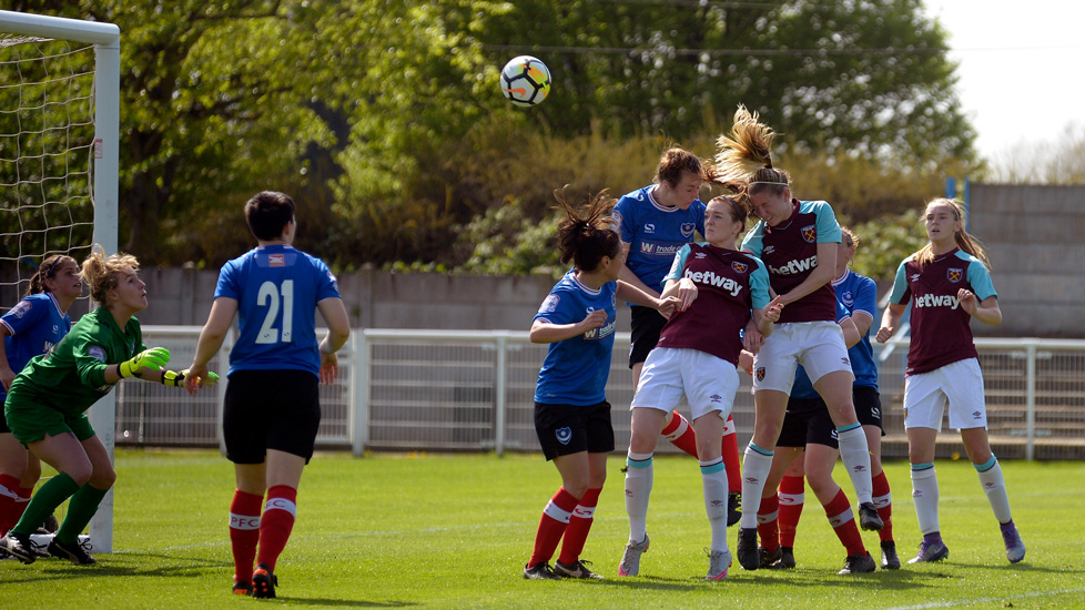 West Ham Ladies score against Portsmouth