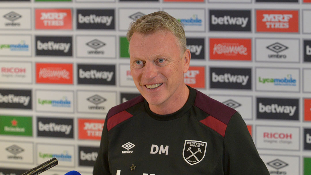 David Moyes smiles in his press conference