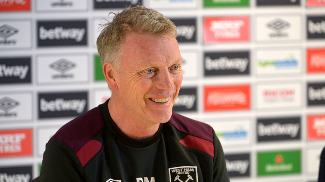 David Moyes smiles in his press conference