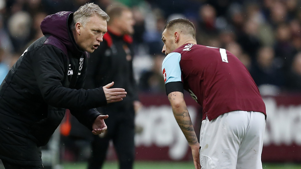 David Moyes and Marko Arnautovic