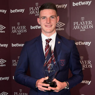 Declan Rice retains Young Hammer of the Year prize