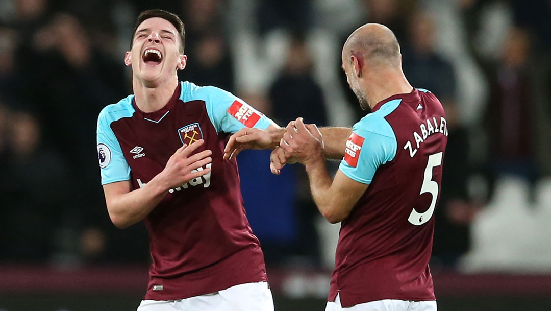 Declan Rice and Pablo Zabaleta