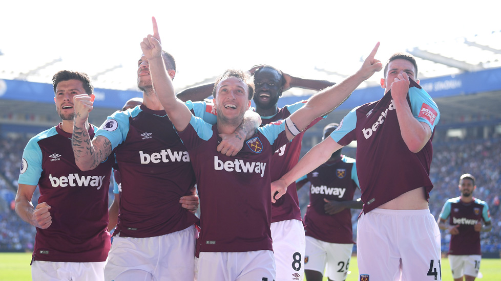 West Ham United claim a 2-0 win at Leicester City