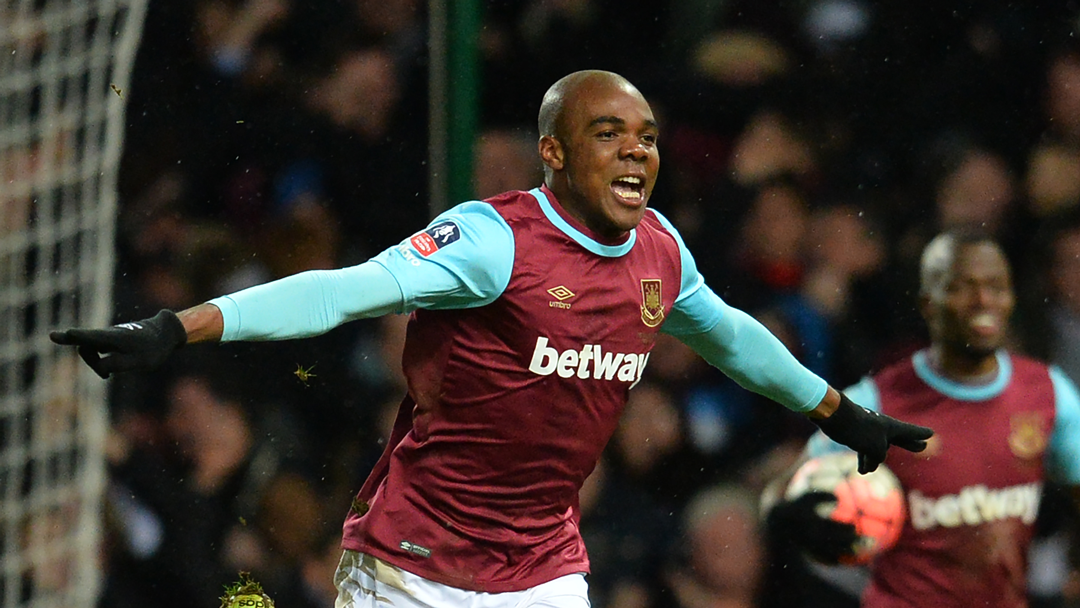 Angelo Ogbonna celebrates his FA Cup winner against Liverpool