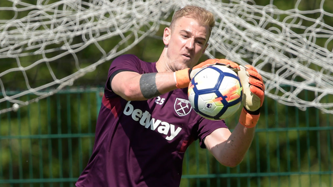 Joe Hart in training