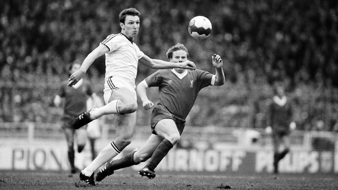 Alvin Martin in action in the 1981 League Cup final