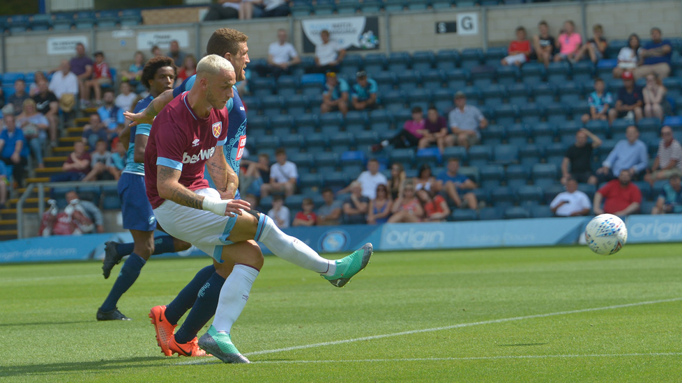 Marko Arnautovic scores at Wycombe