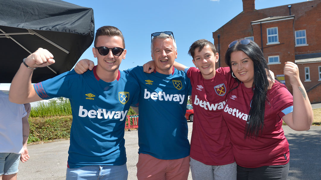 West Ham will be cheered on by 4,100 fans at Ipswich Town