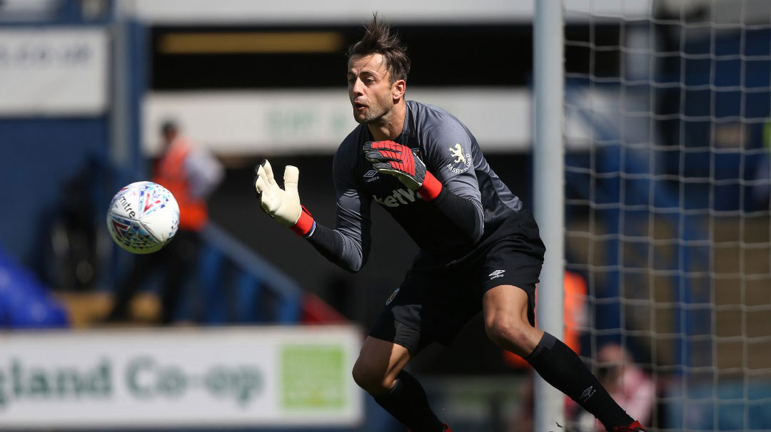 Lukasz Fabianski in action at Ipswich Town