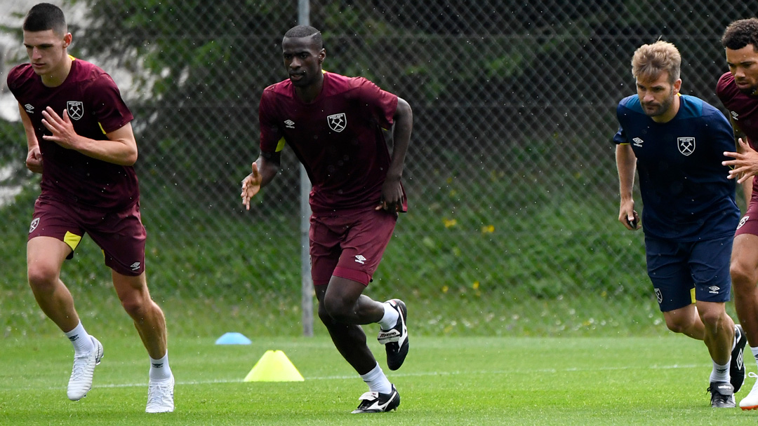 Pedro Obiang in pre-season training in Bad Ragaz