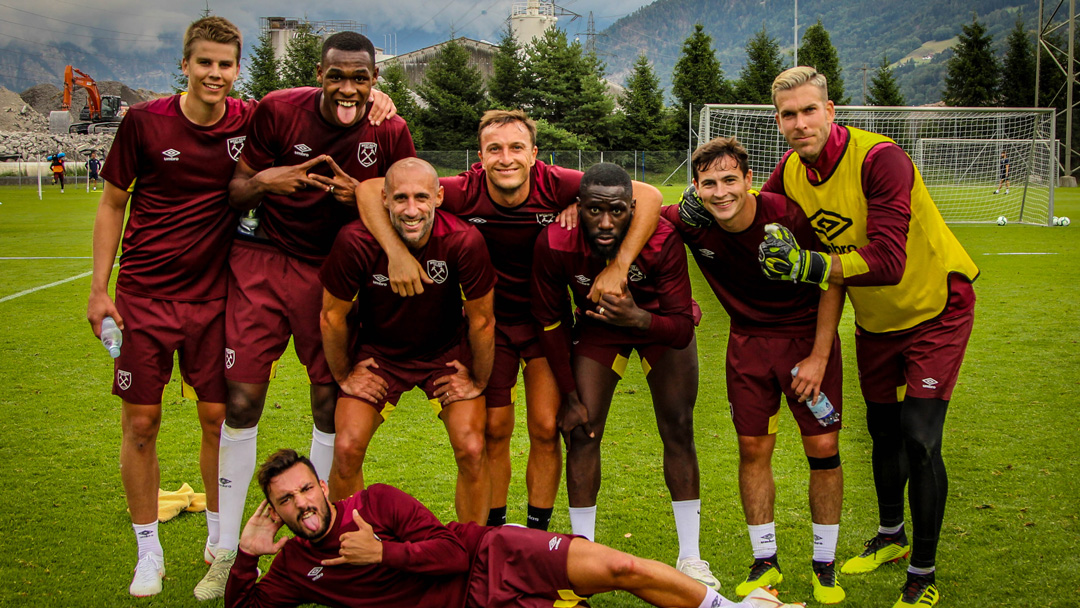 Mark Noble and the winning Claret team