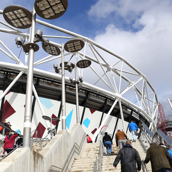 An exterior shot of London Stadium